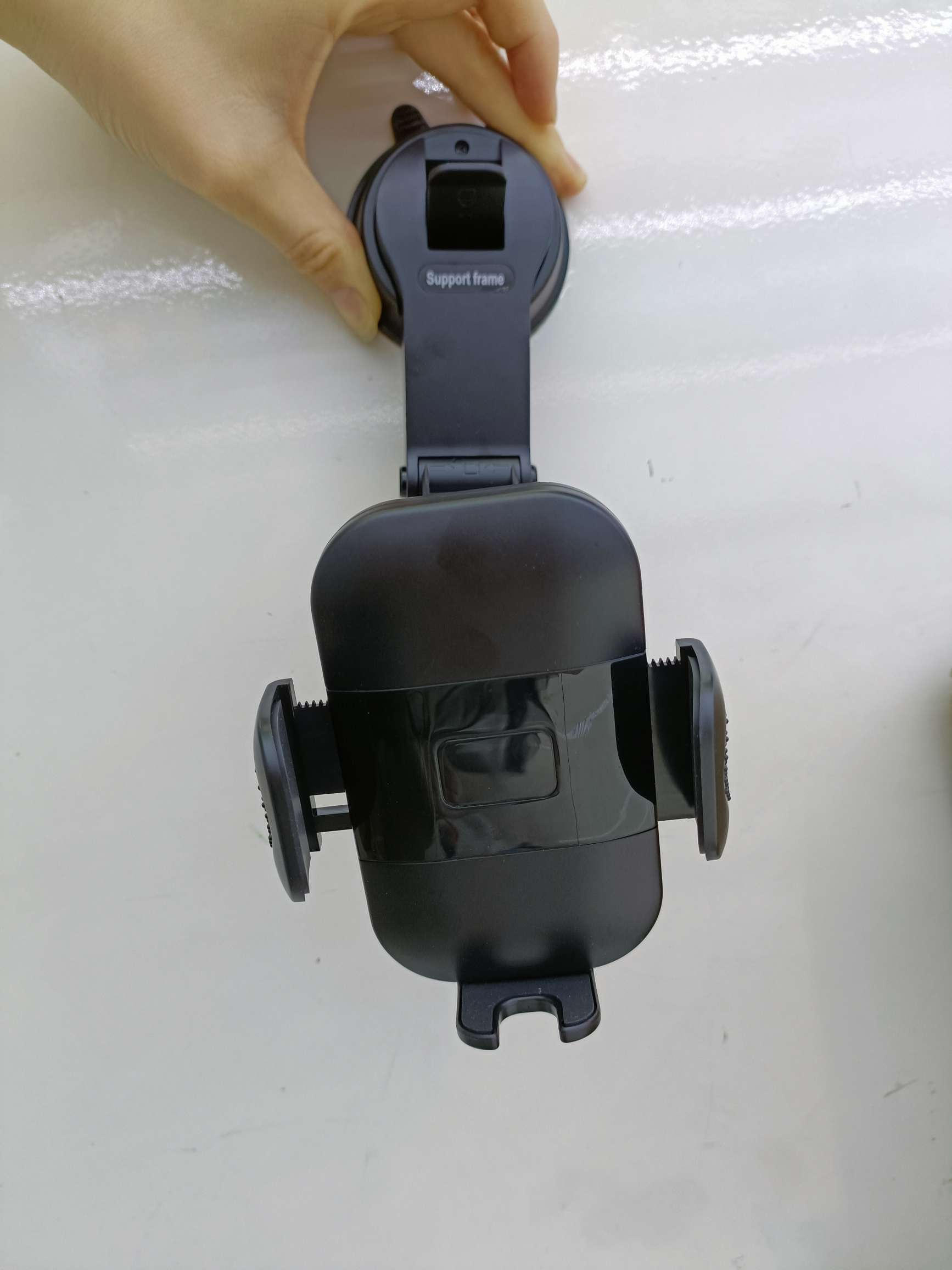 镜面齿轮自动锁夹头配旋转弯管底座/硅胶镜面齿轮自动锁夹头配旋转弯管底座 手机支架 车载支架 吸盘支架详情图6