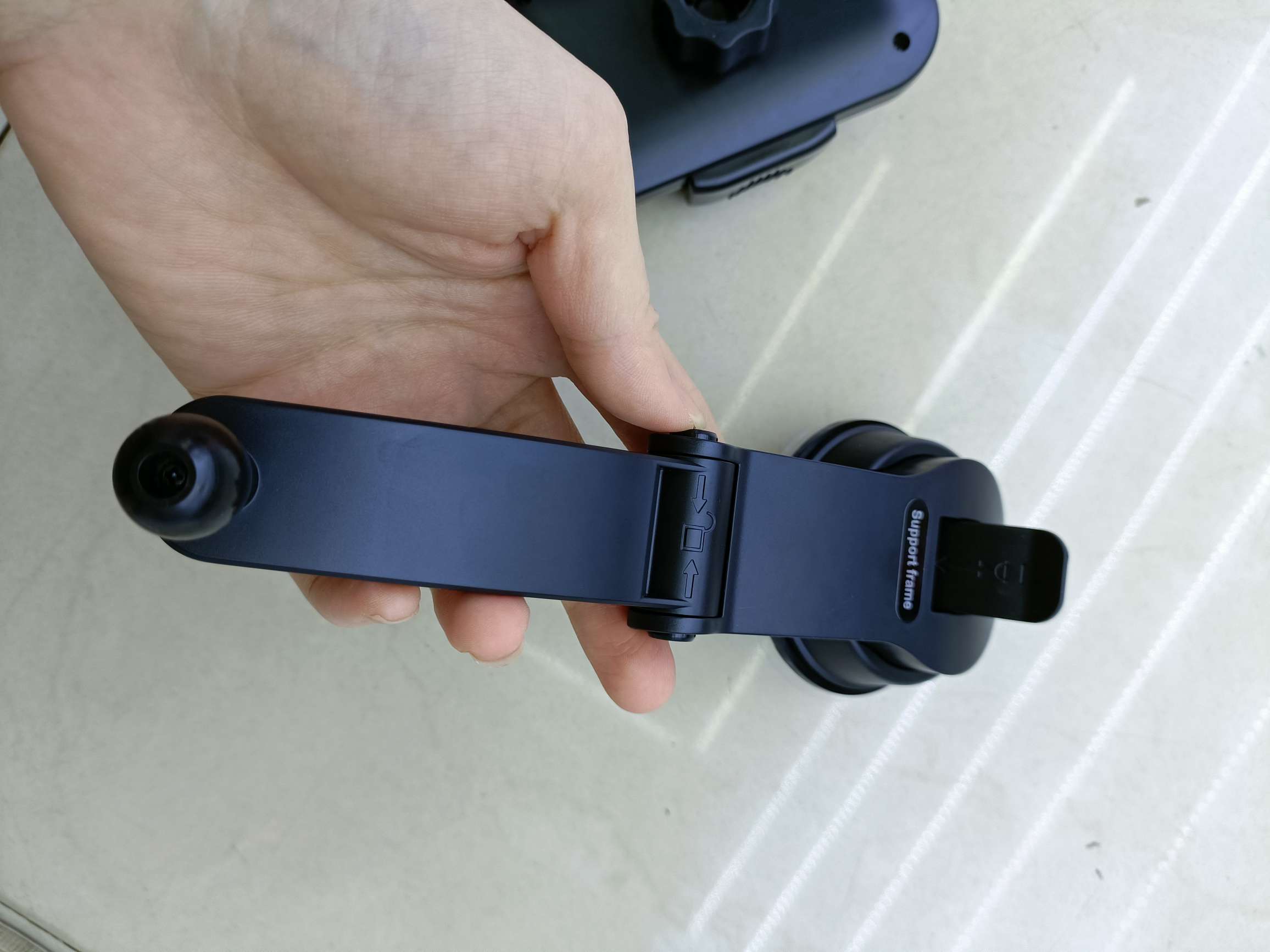 镜面齿轮自动锁夹头配旋转弯管底座/硅胶镜面齿轮自动锁夹头配旋转弯管底座 手机支架 车载支架 吸盘支架详情图10