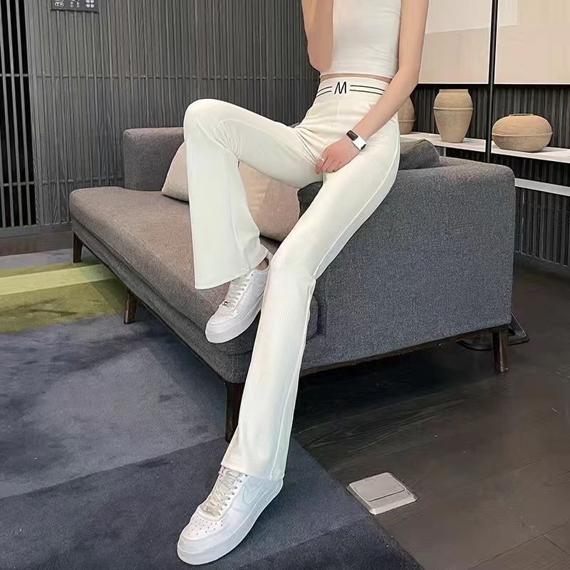 High Waist Elastic Micro Stretch Leggings For Women 2023 Spring And Autumn New Thin Show Tall Straight Tube Port Wind Narrow Version Of Casual Pants