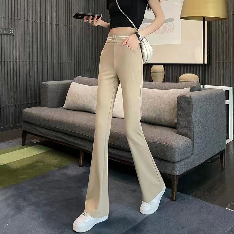 High Waist Elastic Micro Stretch Leggings For Women 2023 Spring And Autumn New Thin Show Tall Straight Tube Port Wind Narrow Version Of Casual Pants Application Scenario
