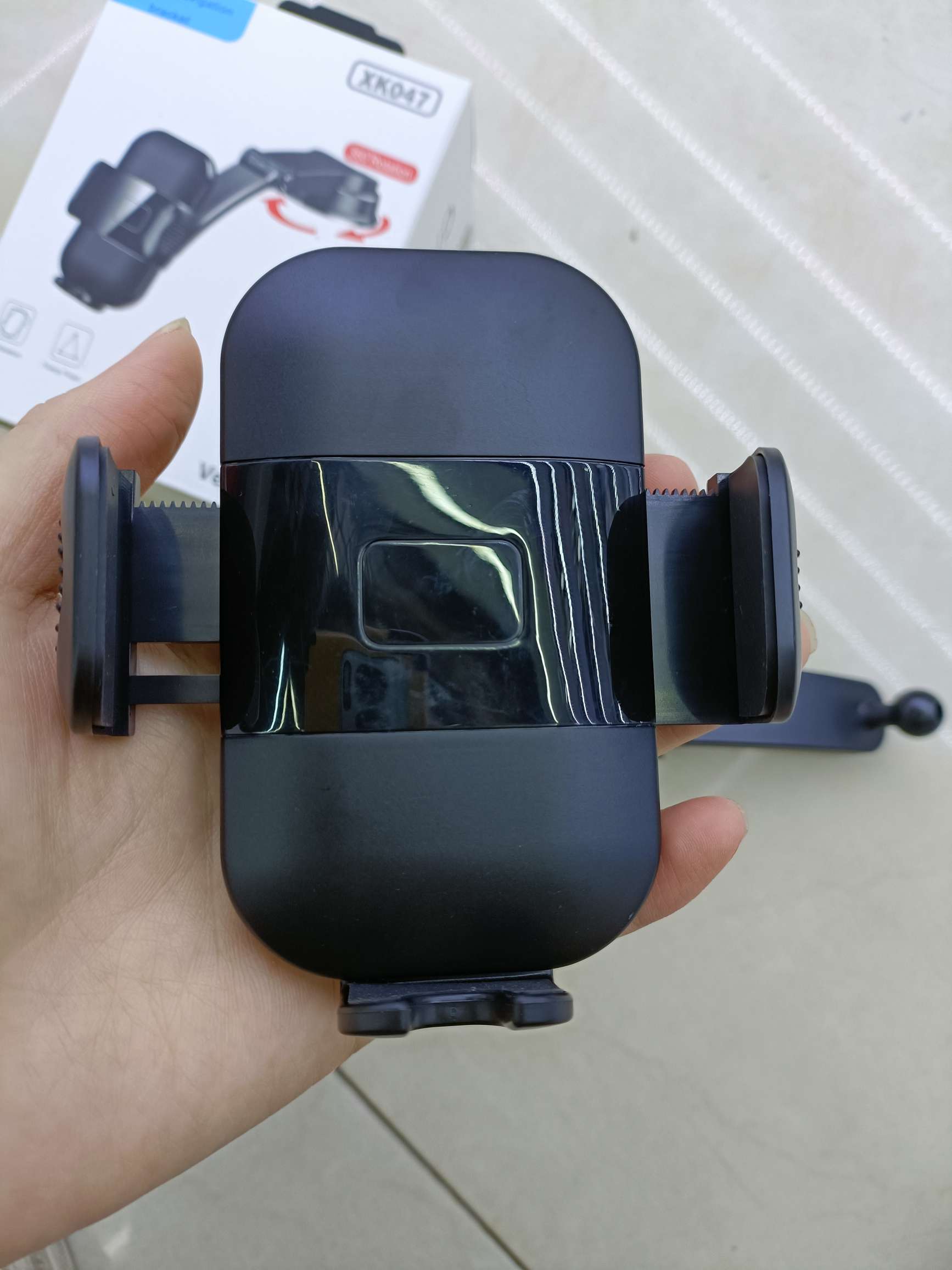 镜面齿轮自动锁夹头配旋转弯管底座/硅胶镜面齿轮自动锁夹头配旋转弯管底座 手机支架 车载支架 吸盘支架详情图3