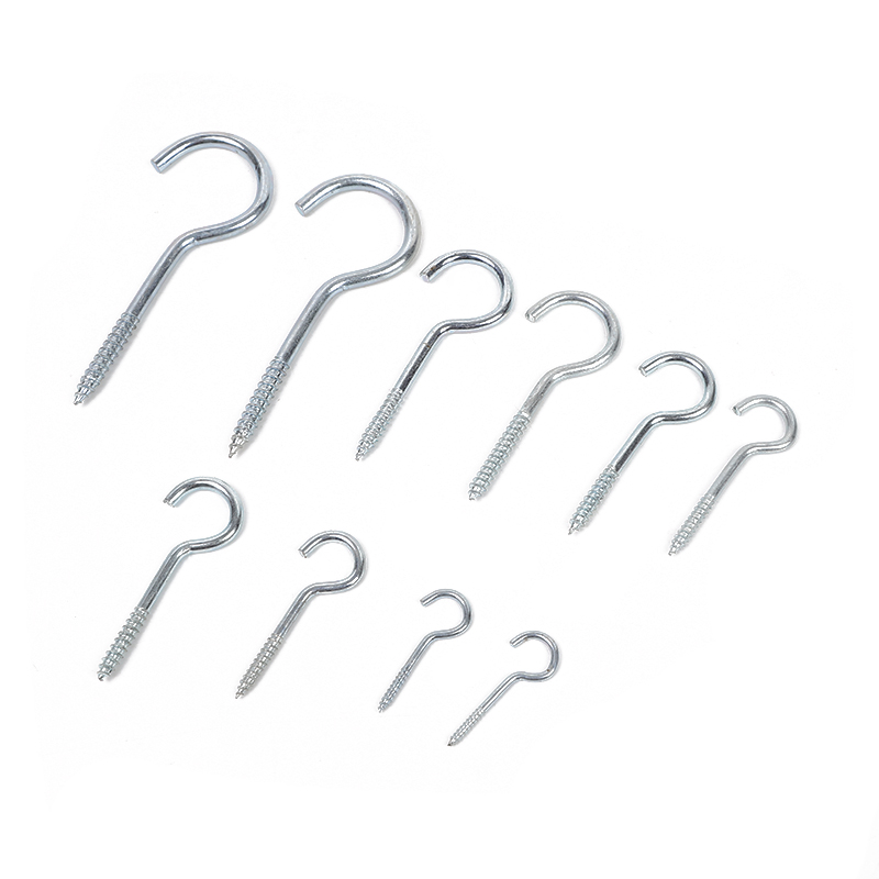 Self-produced and self-sold question mark hooks, sheep eye hooks, wood self-tapping screw hooks, furniture and window special environmental protection light hooks details Picture