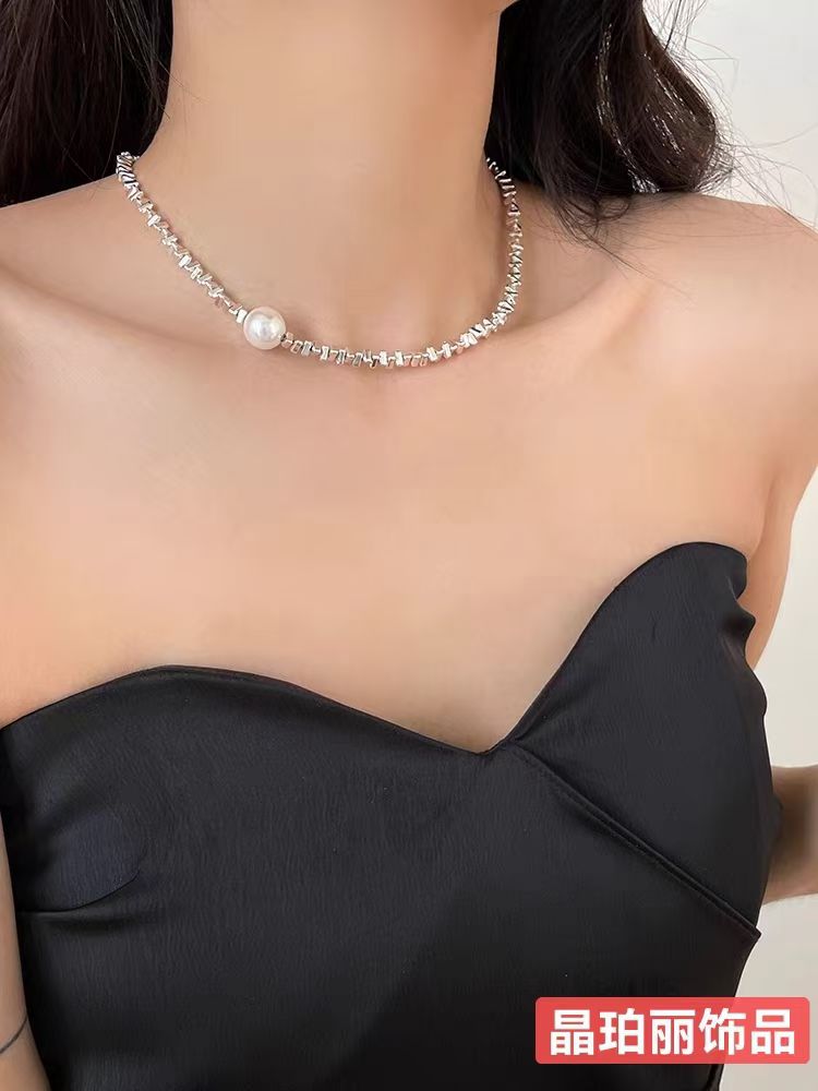 Broken Silver Several Two Sl9999 Silver Single Bead Necklace Specification drawing