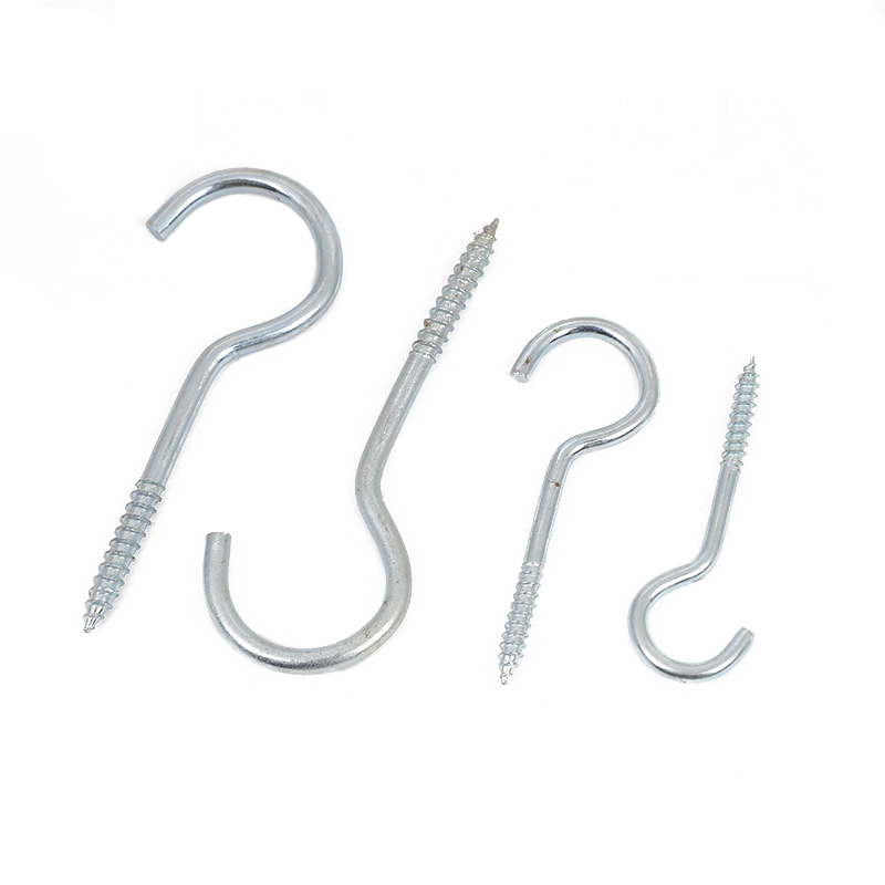 Self-produced and self-sold question mark hooks, sheep eye hooks, wood self-tapping screw hooks, furniture and window special environmental protection light hooks Specification image