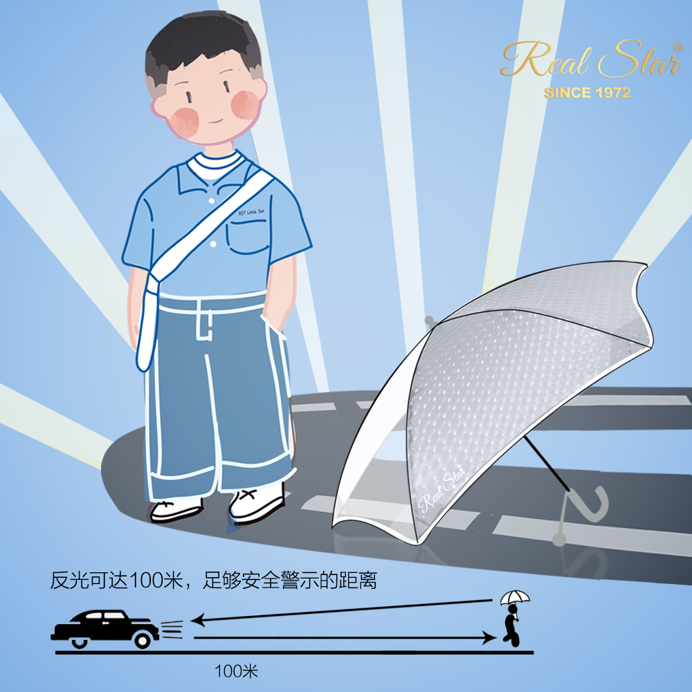 RST Xingbao Umbrella 0058, a children's anti-poke umbrella without beads, a 3D umbrella for protecting babies
