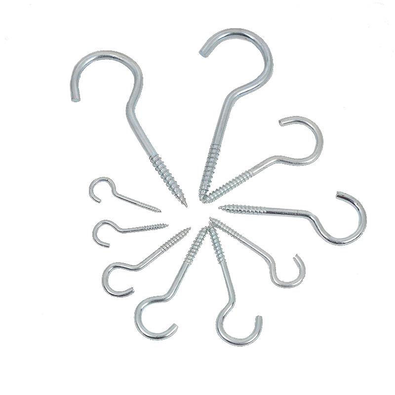Self-produced and self-sold question mark hooks, sheep eye hooks, wood self-tapping screw hooks, furniture and window special environmental protection light hooks Item Picture