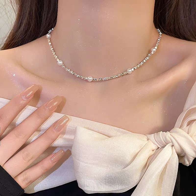 Broken Silver A Few More Than Two Beads Necklace Item Picture