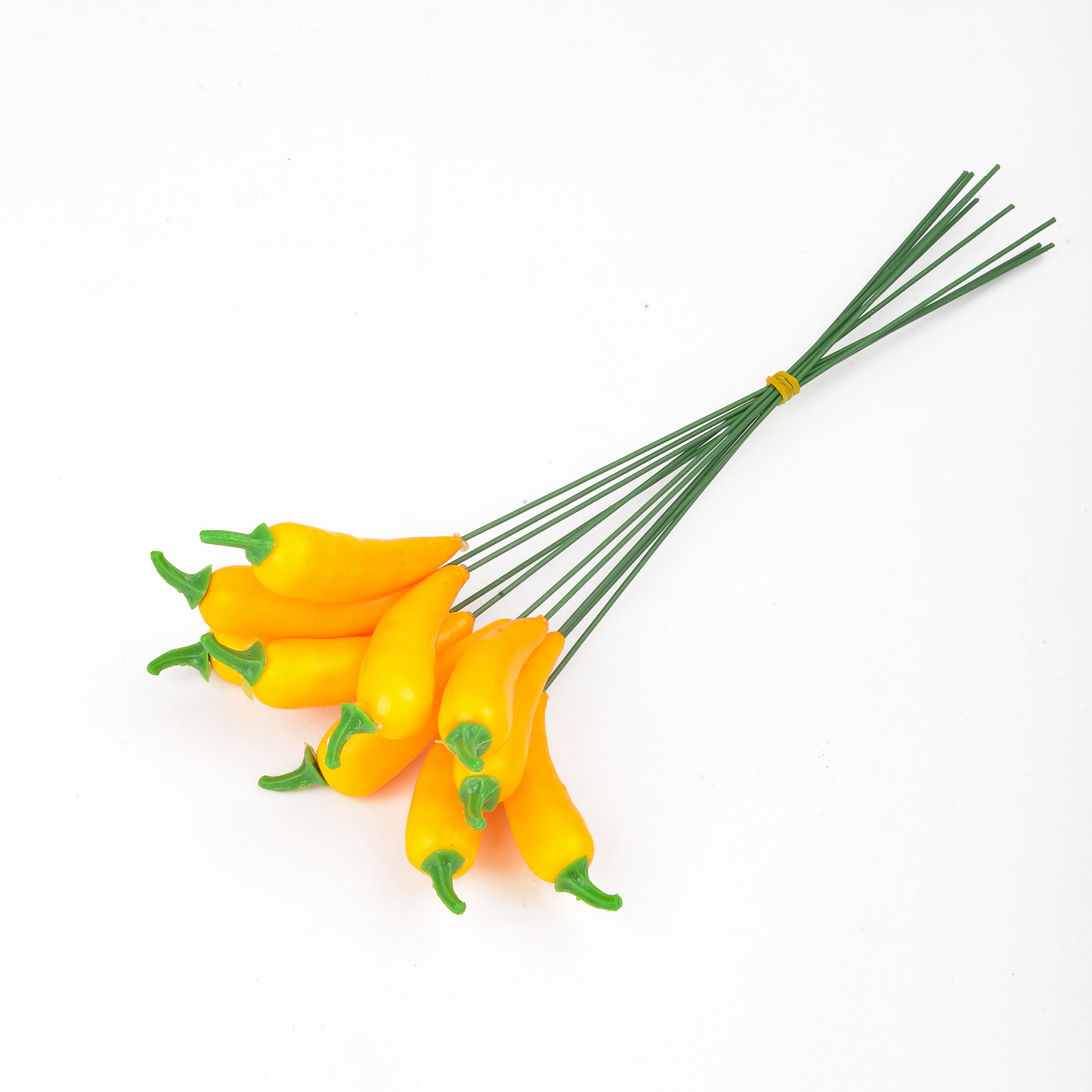 Artificial Yellow Vegetable Garden Decorative Crafts Plastic Strip Chili