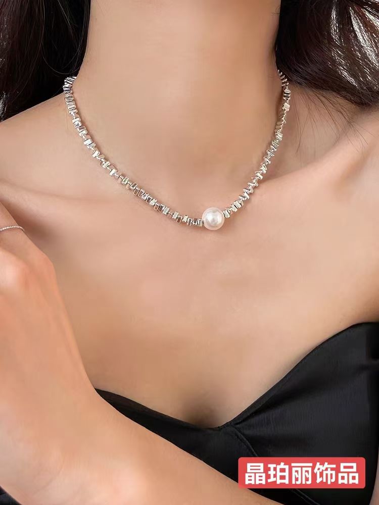 Broken Silver Several Two Sl9999 Silver Single Bead Necklace Item Picture