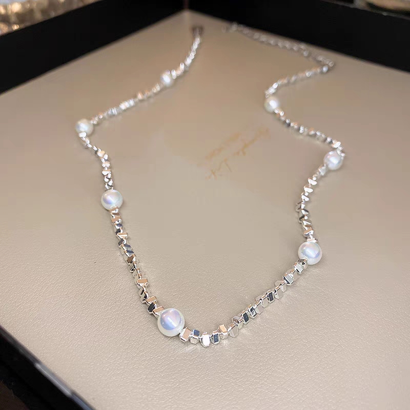 Broken Silver A Few More Than Two Beads Necklace undefined