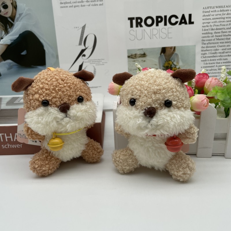 Cute fashion dog plush doll keychain puppy dog wedding shower doll boutique doll with gift supply