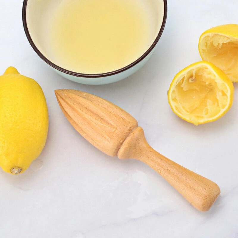 手动榉木柠檬压汁器无漆实木柠檬锥厨房烘焙用品原木榨挤果汁工具图