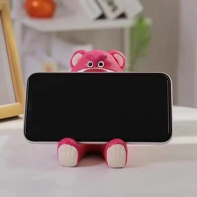 Strawberry Bear Stand Cute Cartoon Mobile Phone Navigation Stand Network Red Decoration Decoration Increased Upgrade Lazy Desktop Stand
