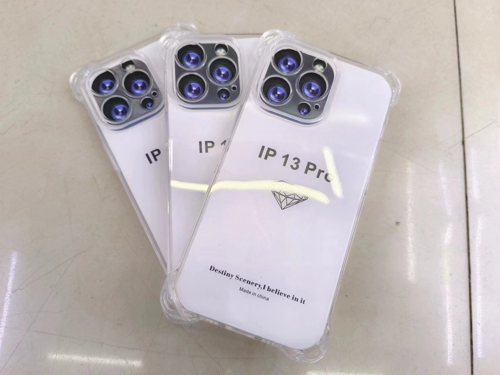 透明tpu防摔四角挂绳孔手机壳