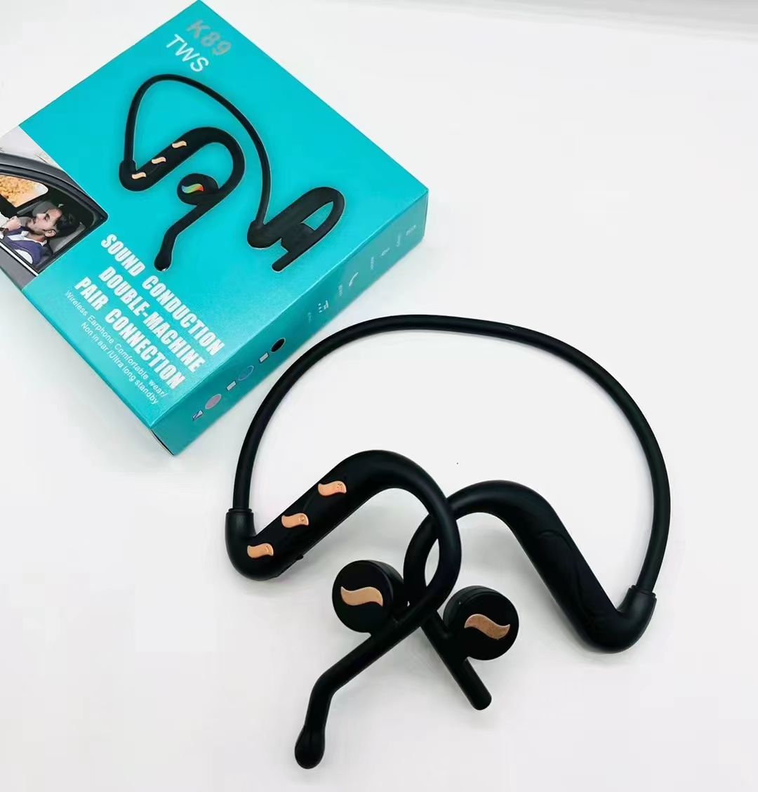 True Bone Conduction Bluetooth Earphone Non-Ear Air Sensing Wireless Sports Running Fitness Waterproof Sweat Hanging Ear Specification drawing