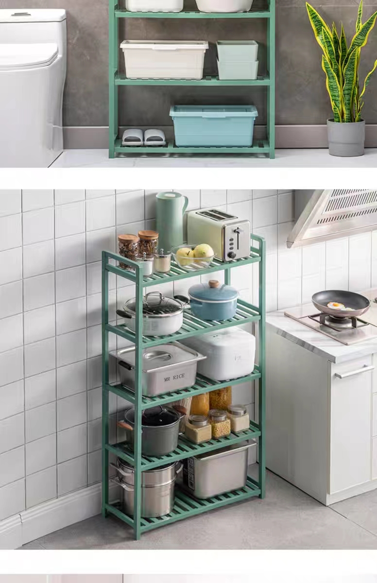 置物架落地客厅卧室多层收纳简易竹子收纳书架卫生间浴室储物架子详情10