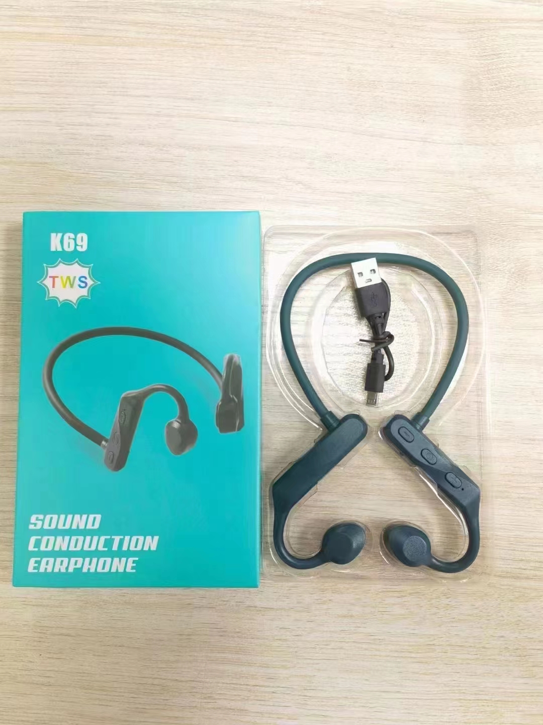 K69 True Bone Conduction Bluetooth Headset Sports Running Wireless Bone Sensing Ultra-Long Endurance Sports Ear Item Picture
