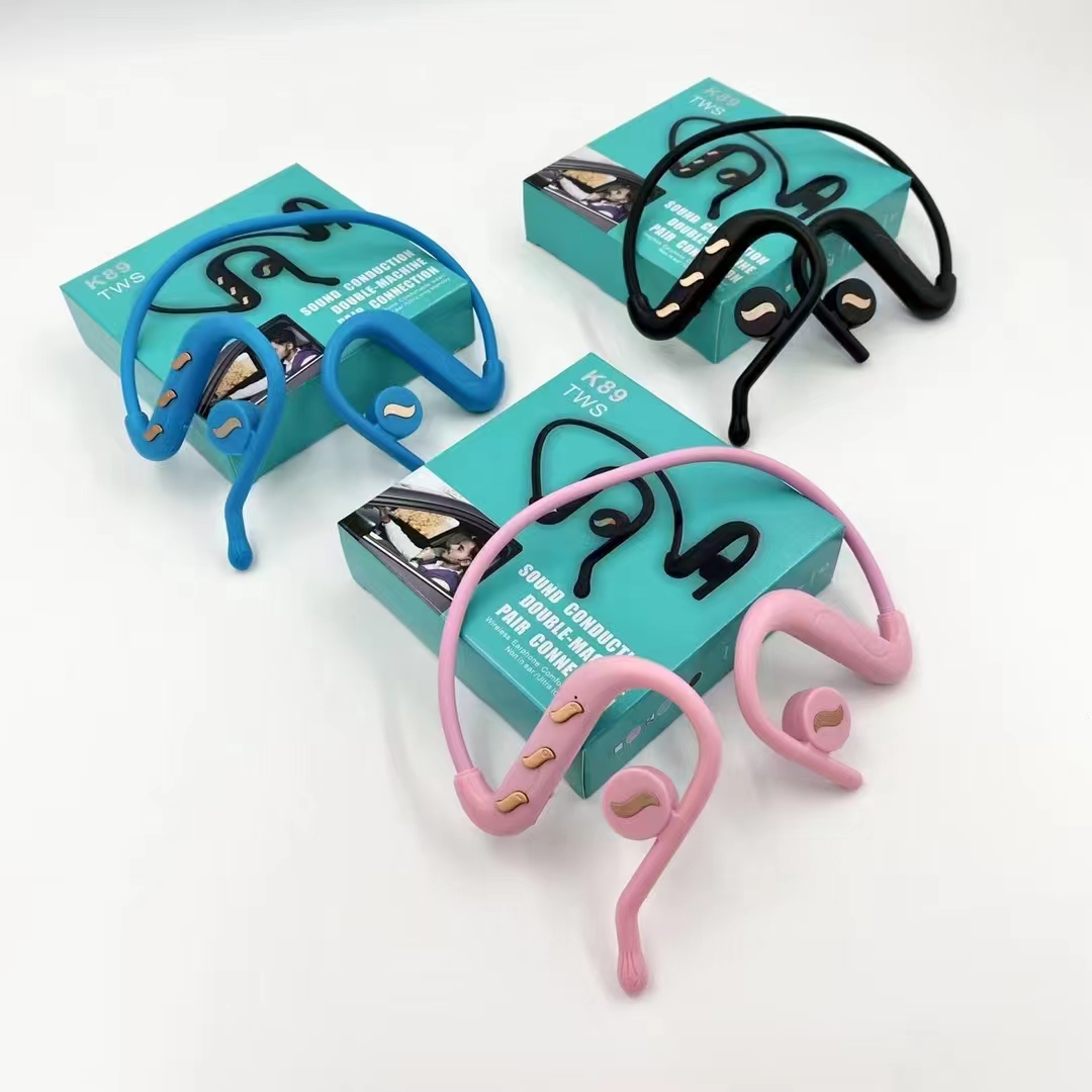 True Bone Conduction Bluetooth Earphone Non-Ear Air Sensing Wireless Sports Running Fitness Waterproof Sweat Hanging Ear