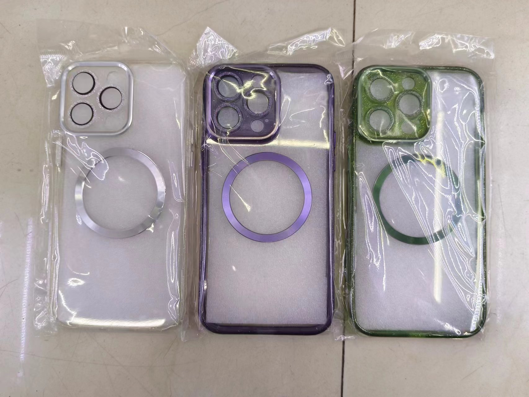 亚克力闪粉镜头框加边框磁吸手机壳带镜头膜详情1