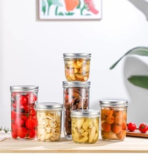 Caviar glass bottle with lid jar jar sealed honey bird's nest bottle manufacturers wholesale