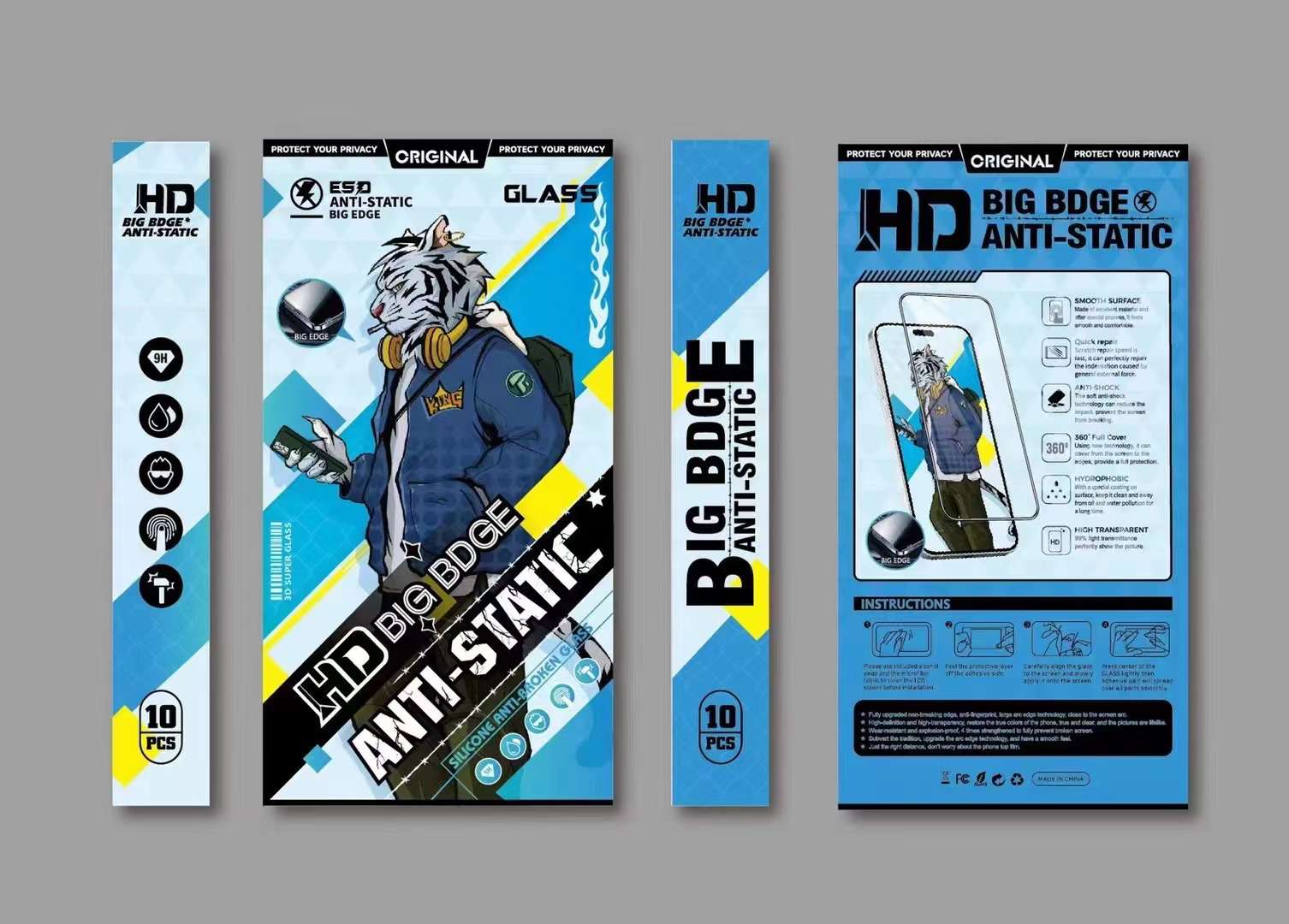 Mohu high-definition Tempered Film/Mohu Anti-peeping Film Mobile phone tempered Film 10-in-one packaging Specification image