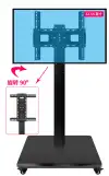 TV floor-standing stand, horizontal and vertical screen rotation, live broadcast projection, advertising, universal hanging rack, mobile wheeled trolley, wholesale for foreign trade, factory direct sales Item Picture