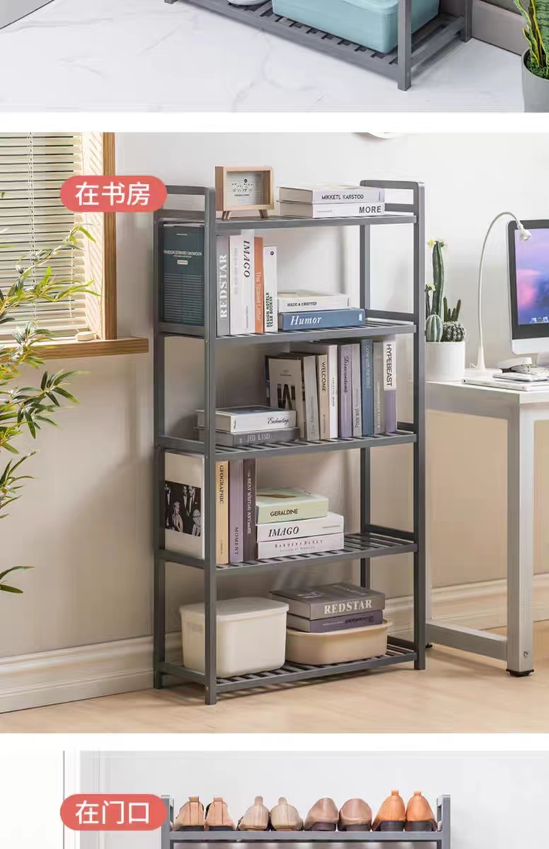 置物架落地客厅卧室多层收纳简易竹子收纳书架卫生间浴室储物架子详情6