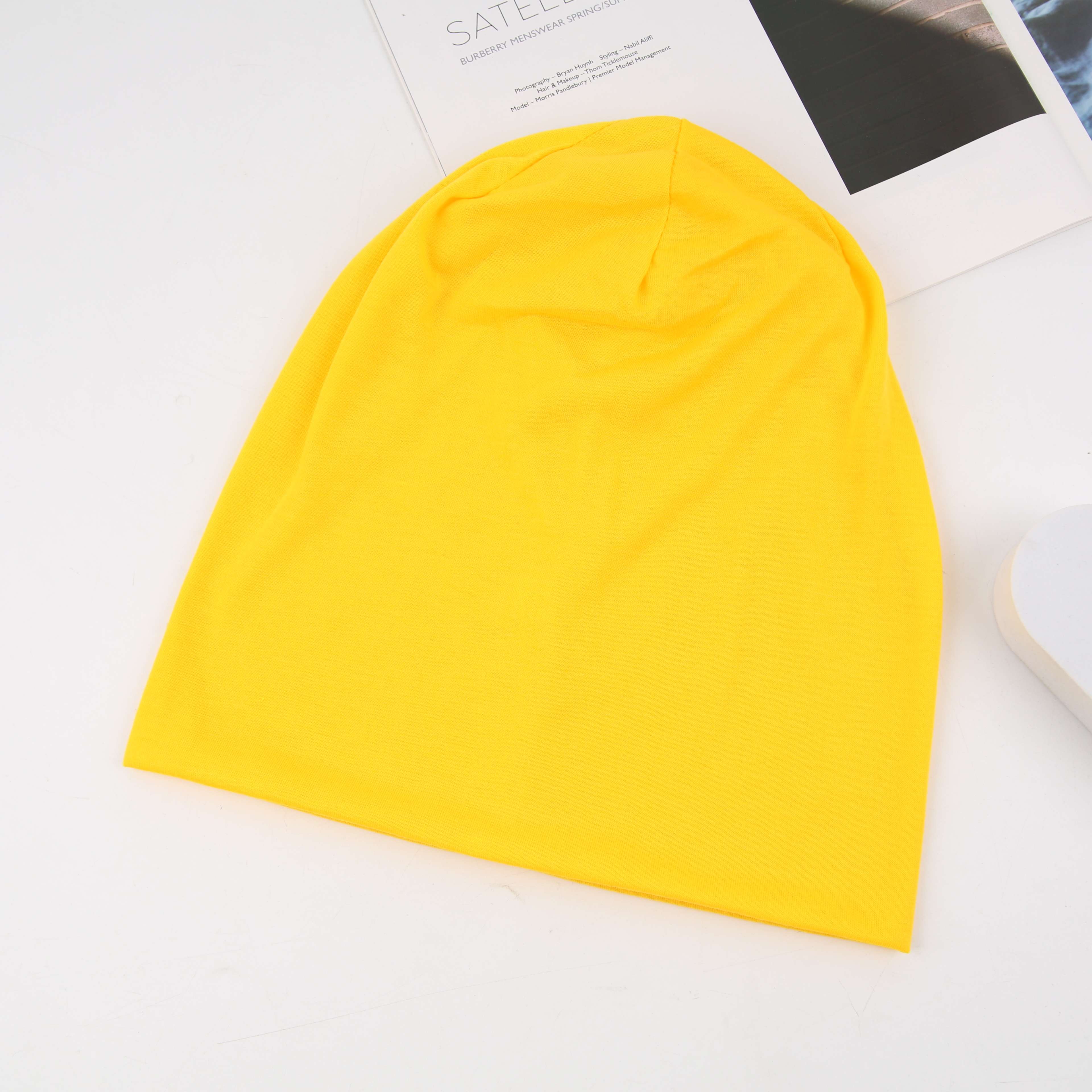 Macaron men's multi-color hats, women's autumn and winter Japanese-style cold hats, face-enhancing small pullover hats, big head girders, pile hats, postpartum hats, no-makeup headscarves Application Scenario