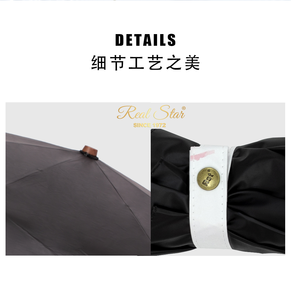 星宝伞国潮3225珠蕊夫人雨伞三折小清新雨伞晴雨2用三折开收雨伞折叠雨伞批发详情14