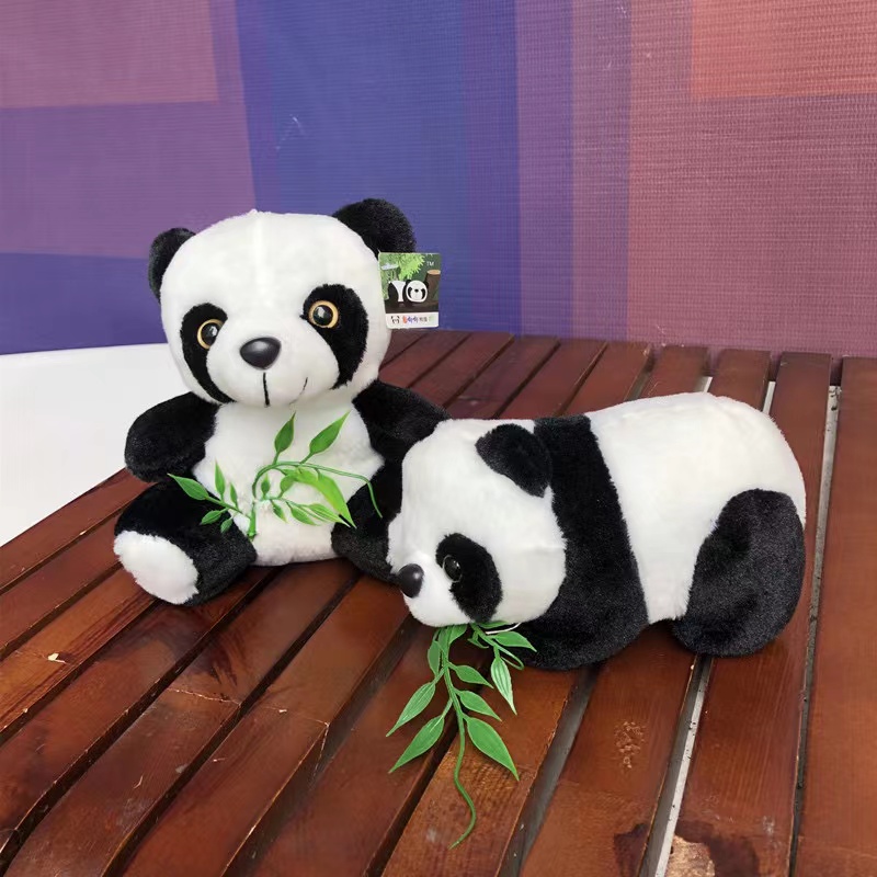 趴趴黑白大熊猫毛绒公仔国宝小熊猫玩偶布娃娃睡觉抱儿童男孩女生详情14