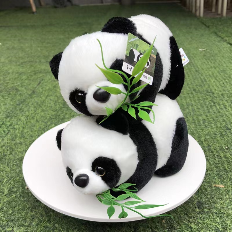 趴趴黑白大熊猫毛绒公仔国宝小熊猫玩偶布娃娃睡觉抱儿童男孩女生详情10