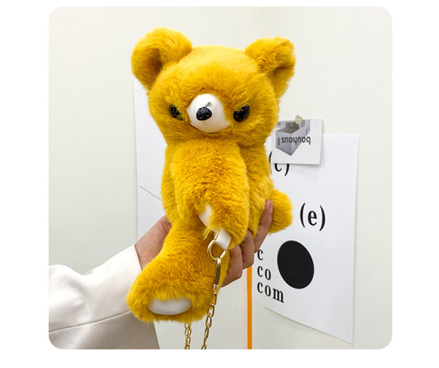 Bolsa de peluche cute bear crossbody bag 2023 nuevo estilo japonés y coreano caricatura pequeña bolsa de peluche con oso bolsa de peluche al por mayor bolsa de peluche cute bear crossbody bag 2023 nuevo estilo japonés y coreano caricatura pequeña bolsa de peluche con oso detail image 6