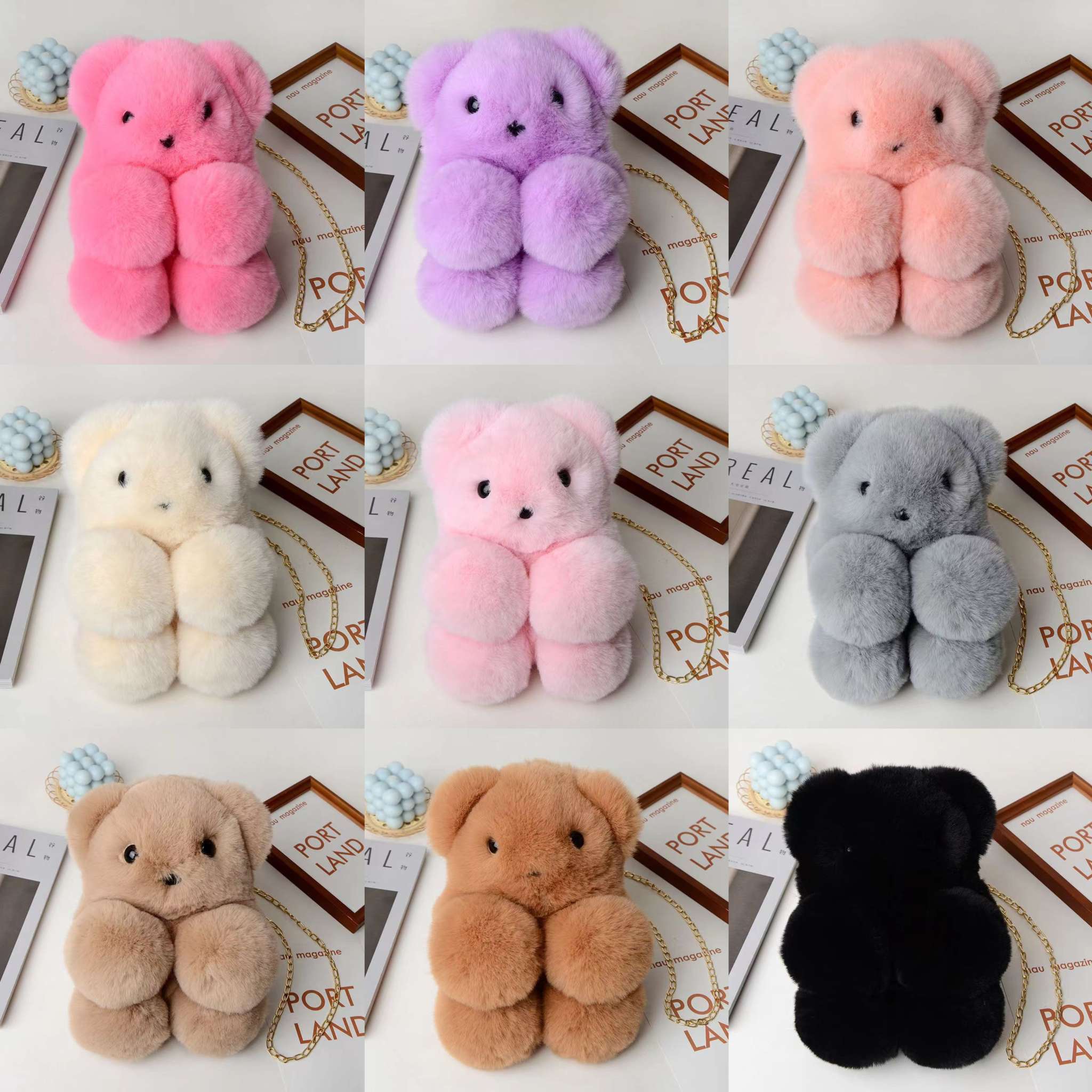 Bolsa de peluche cute bear crossbody bag 2023 nuevo estilo japonés y coreano caricatura pequeña bolsa de peluche con oso bolsa de peluche al por mayor bolsa de peluche cute bear crossbody bag 2023 nuevo estilo japonés y coreano caricatura pequeña bolsa de peluche con oso detail image 15