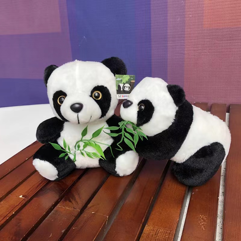 趴趴黑白大熊猫毛绒公仔国宝小熊猫玩偶布娃娃睡觉抱儿童男孩女生详情13