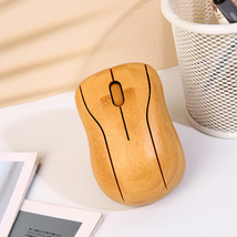 捷豪创意竹木无线鼠标 办公家用无线鼠标笔记本电脑竹鼠标可定