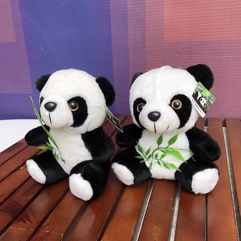 趴趴黑白大熊猫毛绒公仔国宝小熊猫玩偶布娃娃睡觉抱儿童男孩女生详情11