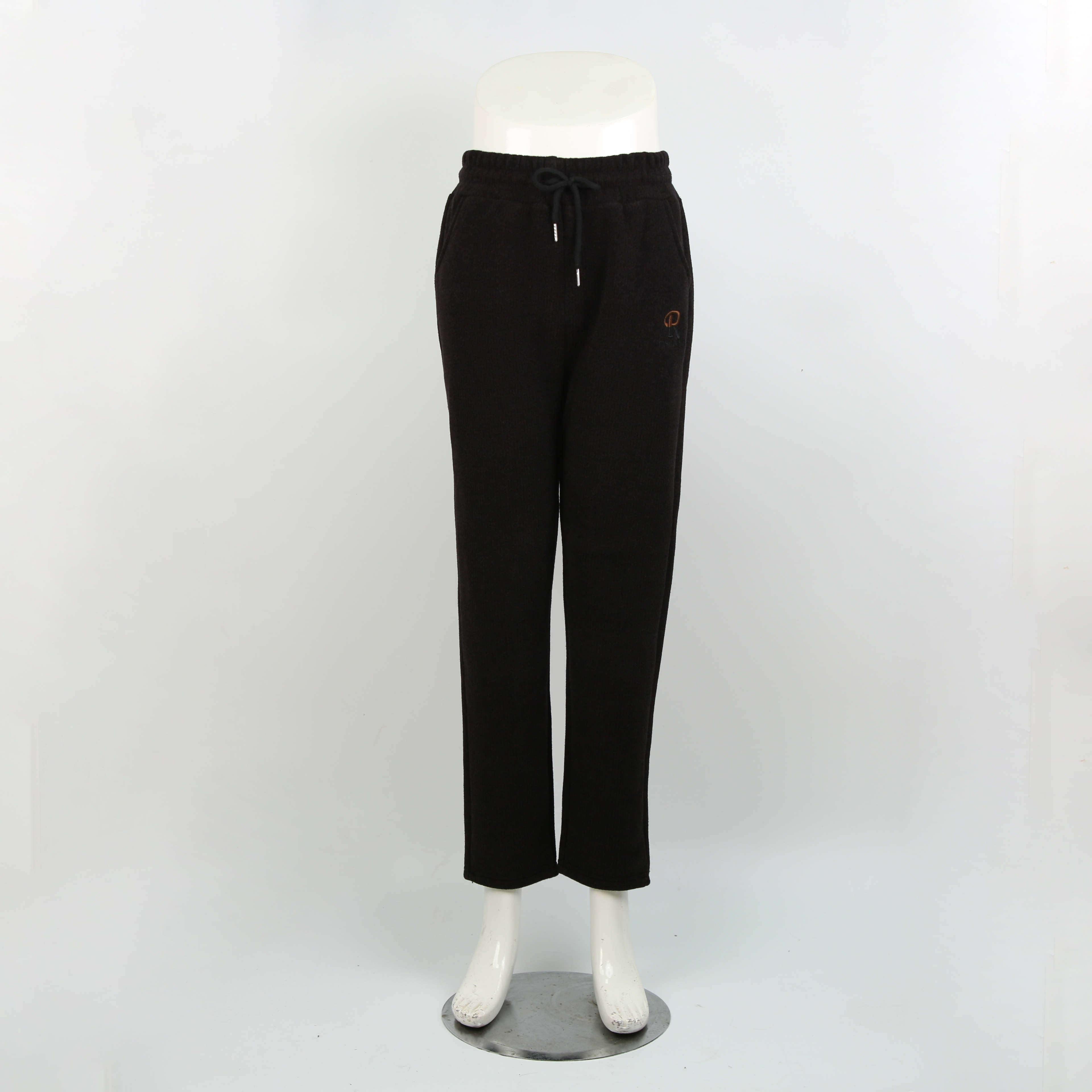 This is a winter collection of high-waisted, comfortable, stretch-tight straight-leg trousers for women in their 50s to wear outside