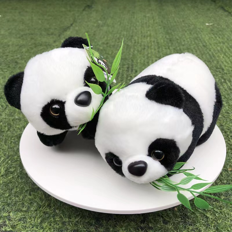 趴趴黑白大熊猫毛绒公仔国宝小熊猫玩偶布娃娃睡觉抱儿童男孩女生详情9