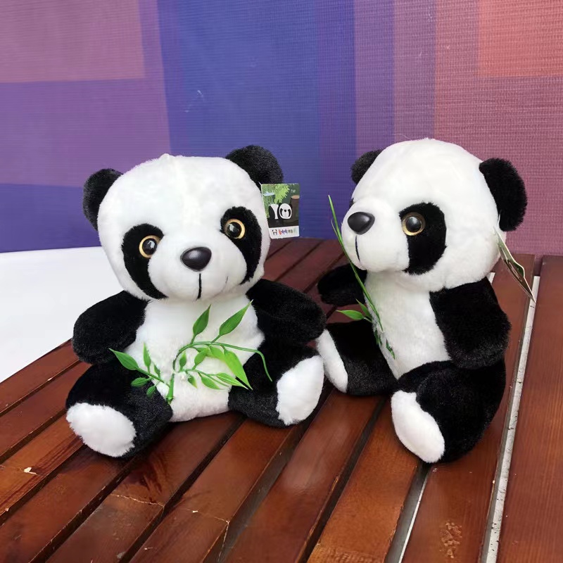 趴趴黑白大熊猫毛绒公仔国宝小熊猫玩偶布娃娃睡觉抱儿童男孩女生详情12