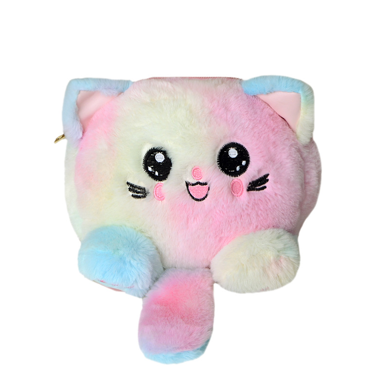 New fashionable autumn and winter cat bag, plush cat bag, single-shoulder crossbody bag, female student backpack detail image 15