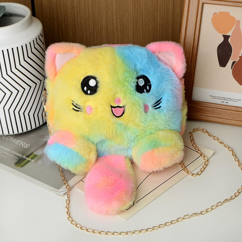 New fashionable autumn and winter cat bag, plush cat bag, single-shoulder crossbody bag, female student backpack detail image 12