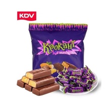 俄罗斯进口 KDV巧克力味夹心糖 紫皮糖 500g*袋 10袋*箱