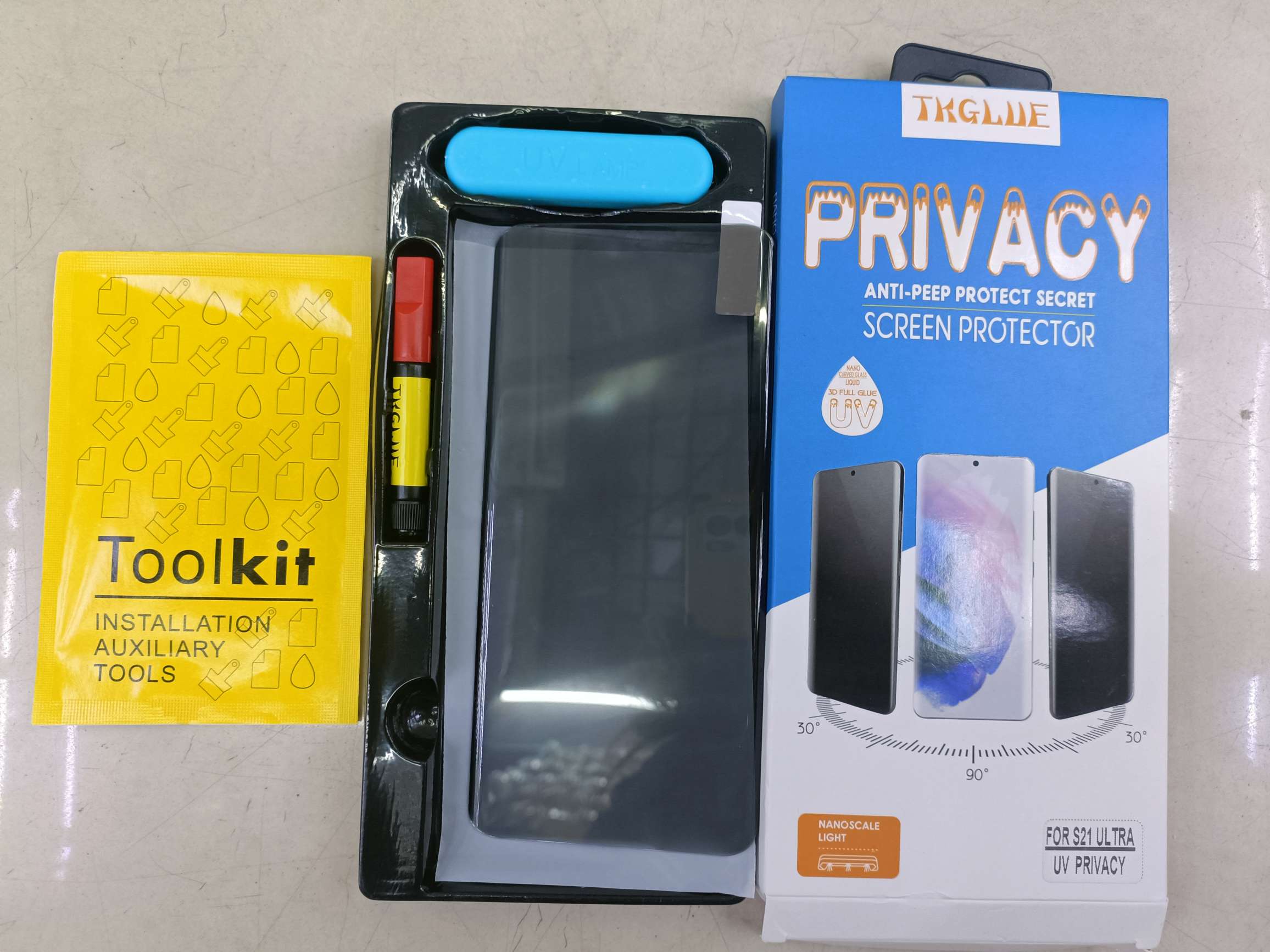UV anti-peeping film mobile phone toughened film arc edge film models vary in price