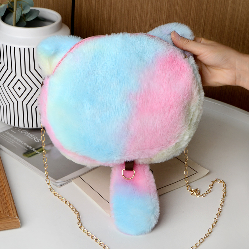 New fashionable autumn and winter cat bag, plush cat bag, single-shoulder crossbody bag, female student backpack detail image 3