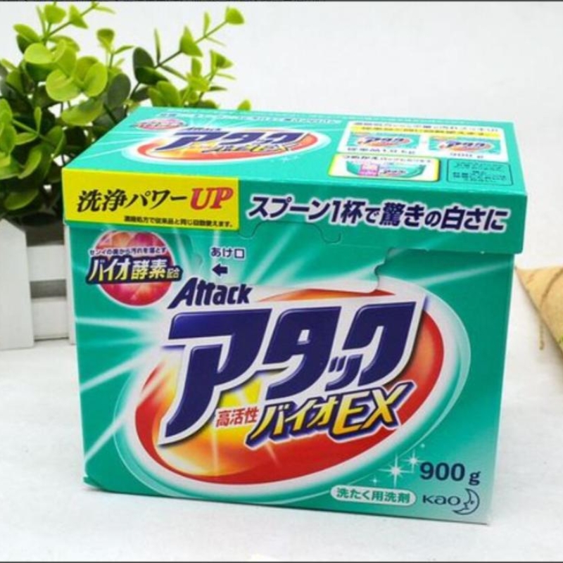 日本原装进口 花王KAO 酵素增白洗衣粉900g 8盒/箱图