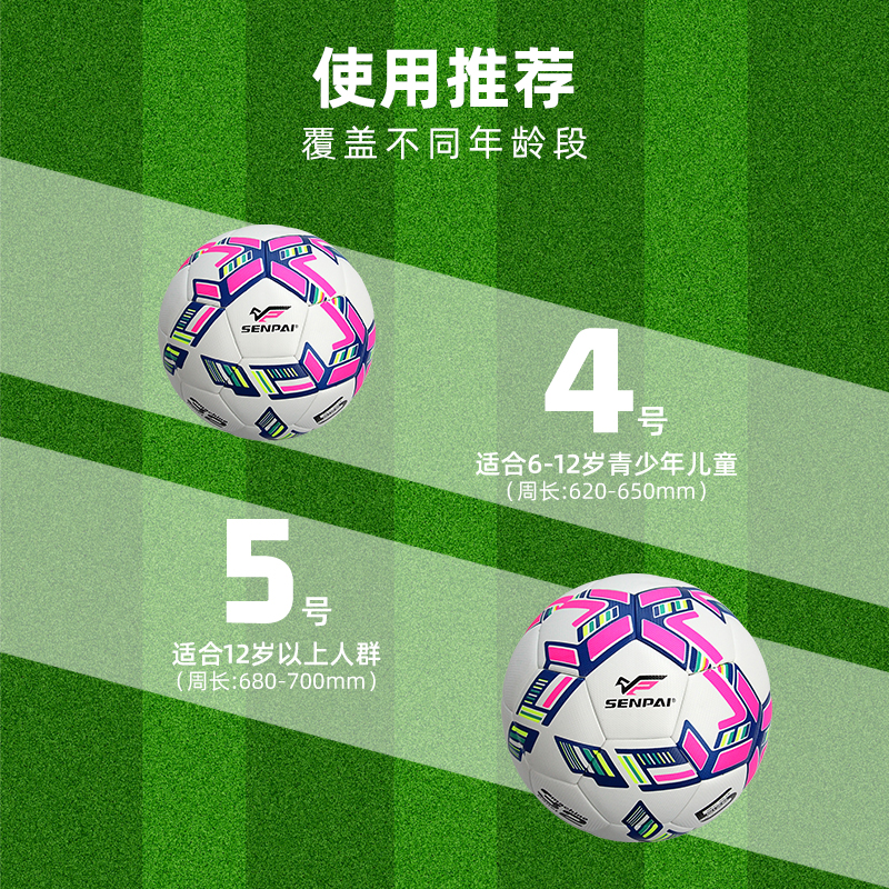 ShengPai LH-8325 PU Size 5 Football Football 18 Pcs/CTN 2 Colors Trainning Football 2023 New Football Specification drawing