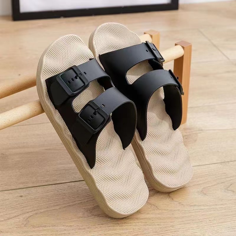 Summer indoor soft-soled men's slippers for foreign trade are fashionable and versatile. The one-line flip-flops are anti-slip and lightweight. Custom-made for men's factories