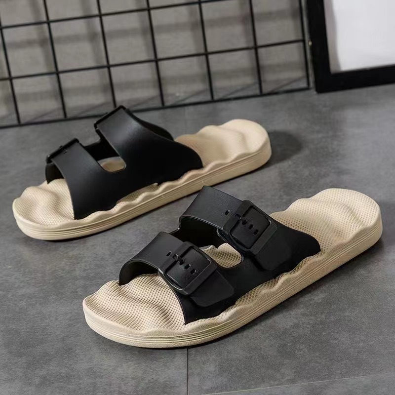 Summer indoor soft-soled men's slippers for foreign trade are fashionable and versatile. The one-line flip-flops are anti-slip and lightweight. Custom-made for men's factories details Picture