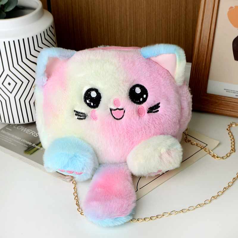New fashionable autumn and winter cat bag, plush cat bag, single-shoulder crossbody bag, female student backpack detail image 7