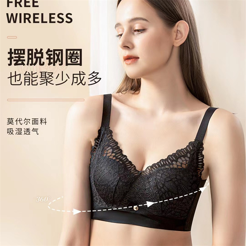 2023 Elegant Lace Mesh Bra Women's Comfortable Underwire Underwear Push-Up Accessorizing Bra 2 Application Scenario